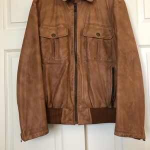 Men's Tan Leather Jacket